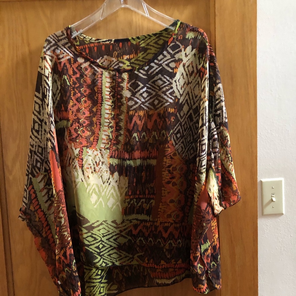 Sheer caftan like top